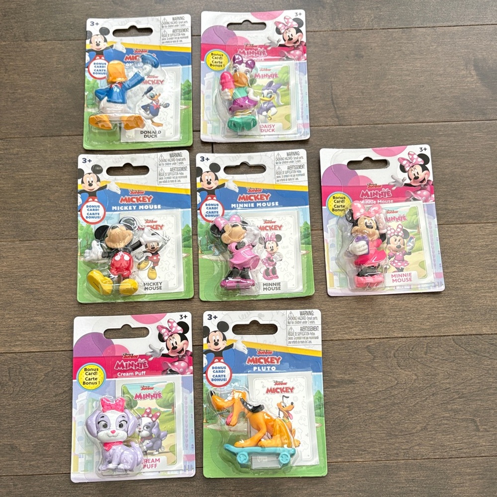 DISNEY Mickey & Friends Mini Figures Set, Figurines Kids Toy Collectibles Play